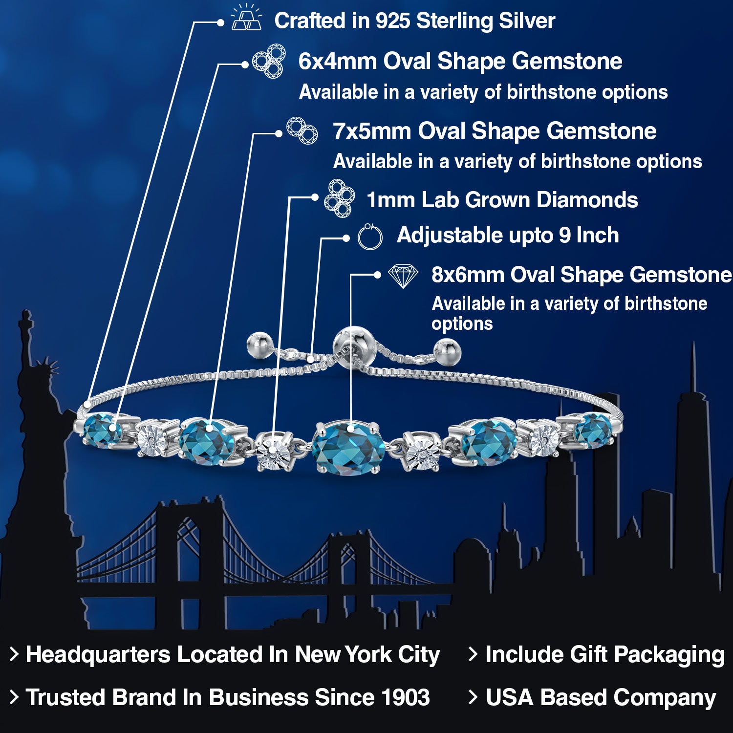 Bracelet in 925 Sterling Silver