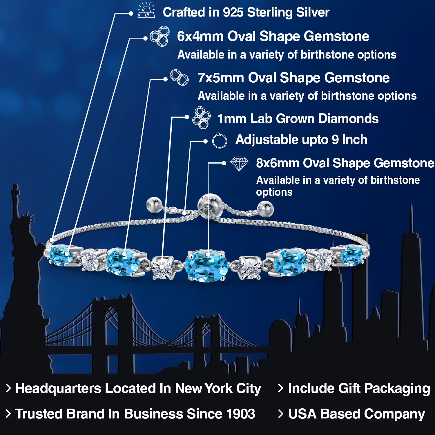 Bracelet in 925 Sterling Silver