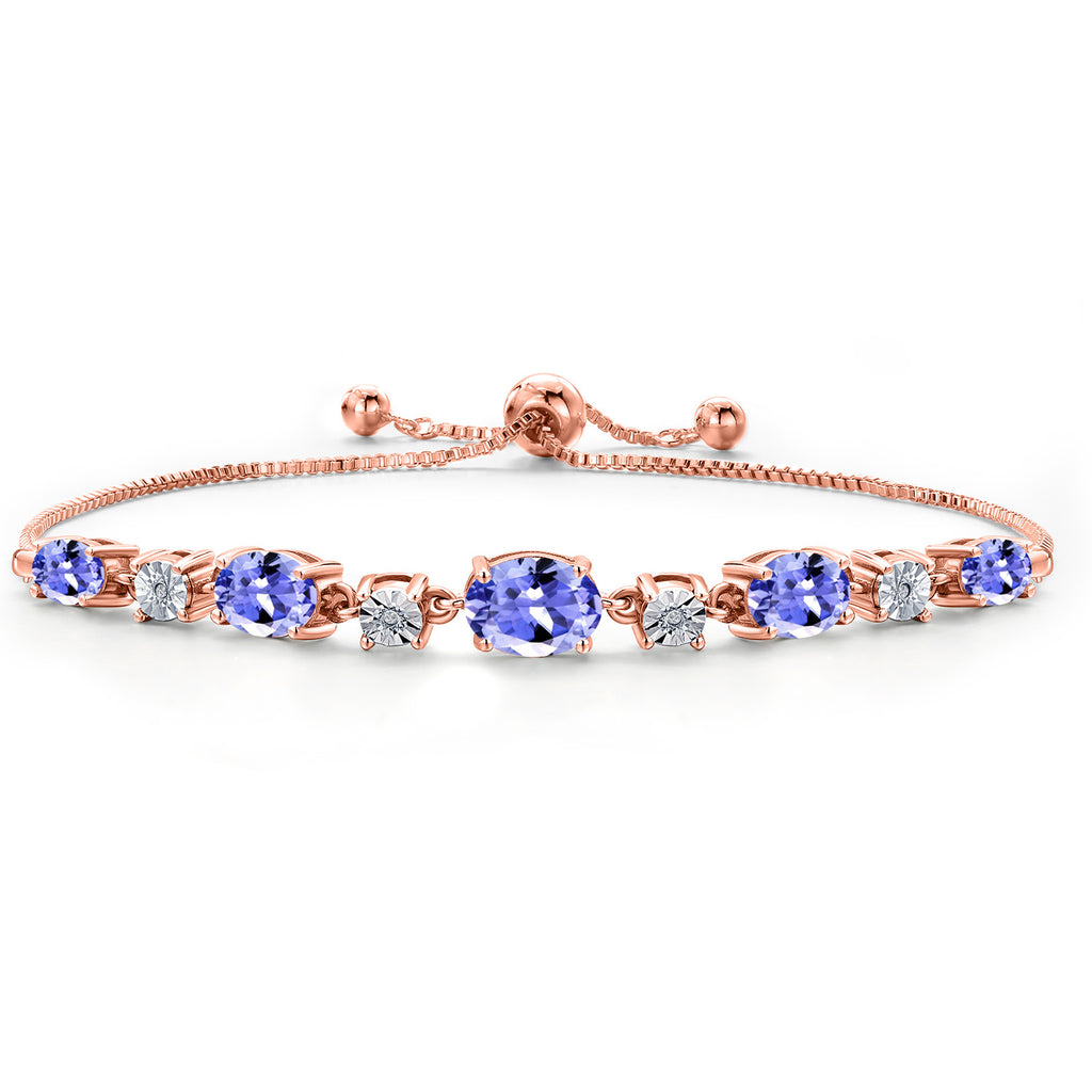 Tanzanite - December_925 Rose Gold Plated Silver_Bracelet in 925 Rose Gold Plated Silver