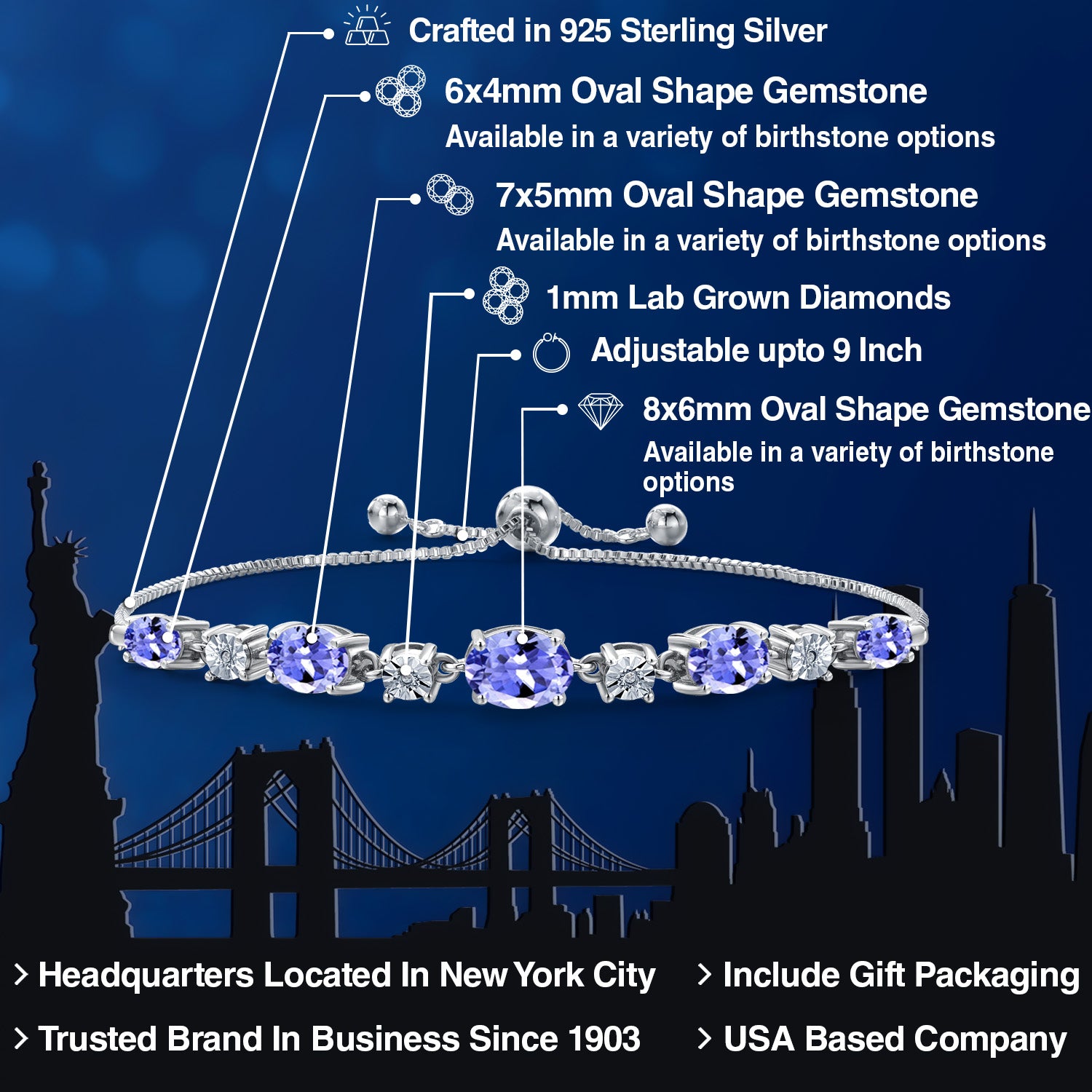 Bracelet in 925 Sterling Silver