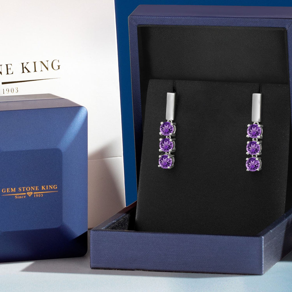 Amethyst - February_Earrings in 925 Sterling Silver
