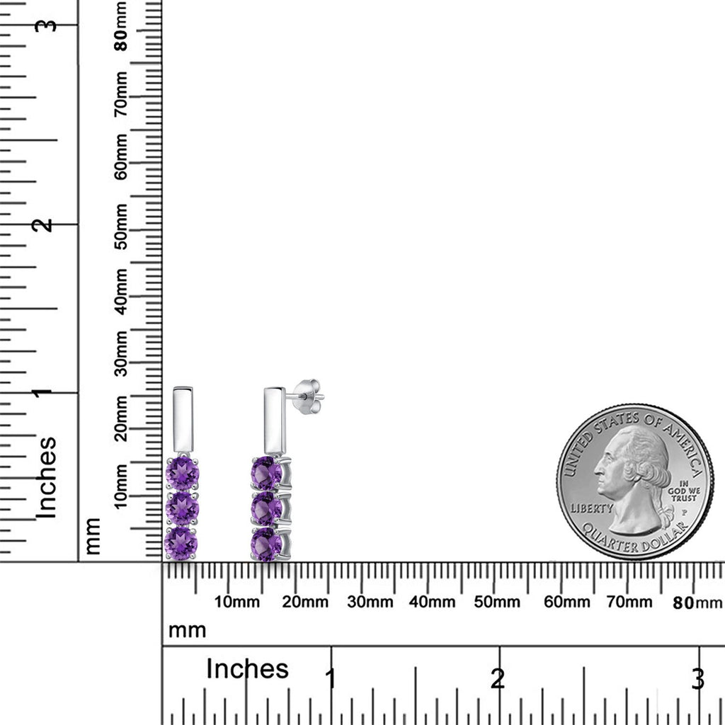 Amethyst - February_Earrings in 925 Sterling Silver