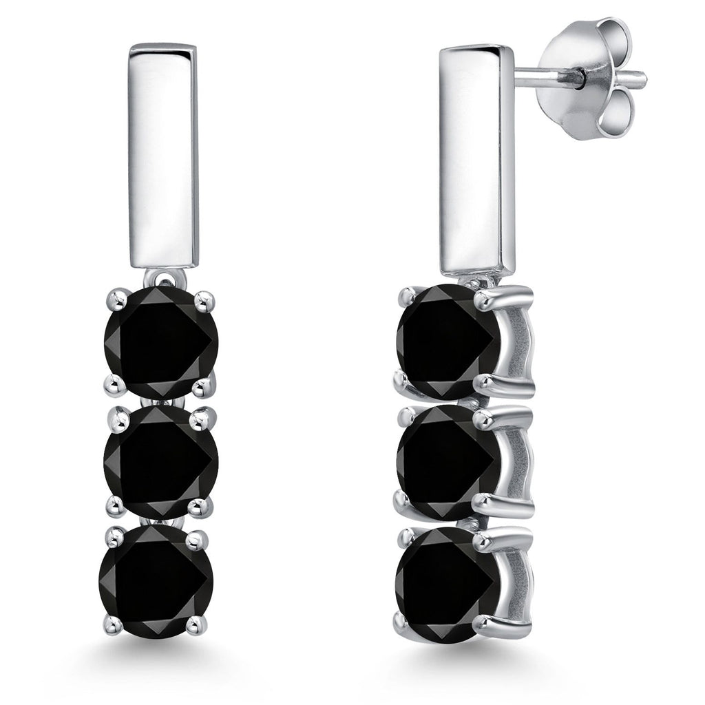 Black Diamond - April_Earrings in 925 Sterling Silver