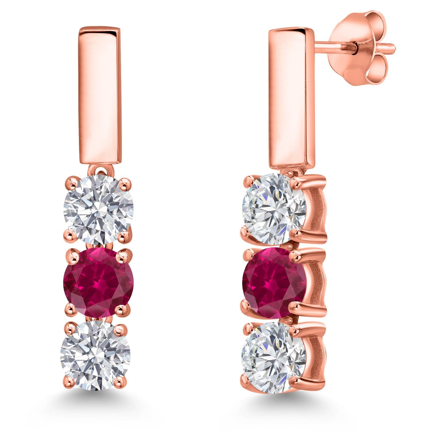 Earrings in 925 Rose Gold Plated Silver