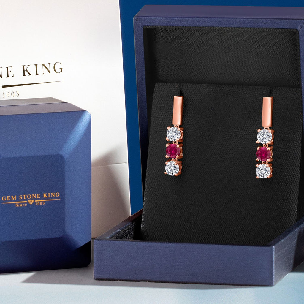 Earrings in 925 Rose Gold Plated Silver