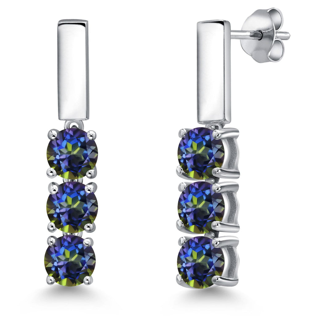 Blue Mystic Topaz_Earrings in 925 Sterling Silver