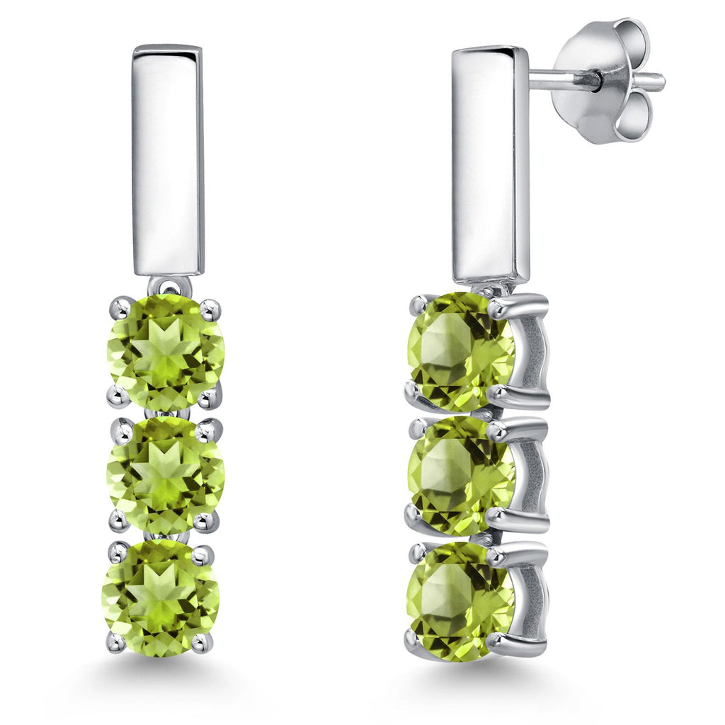 Peridot - August_Earrings in 925 Sterling Silver