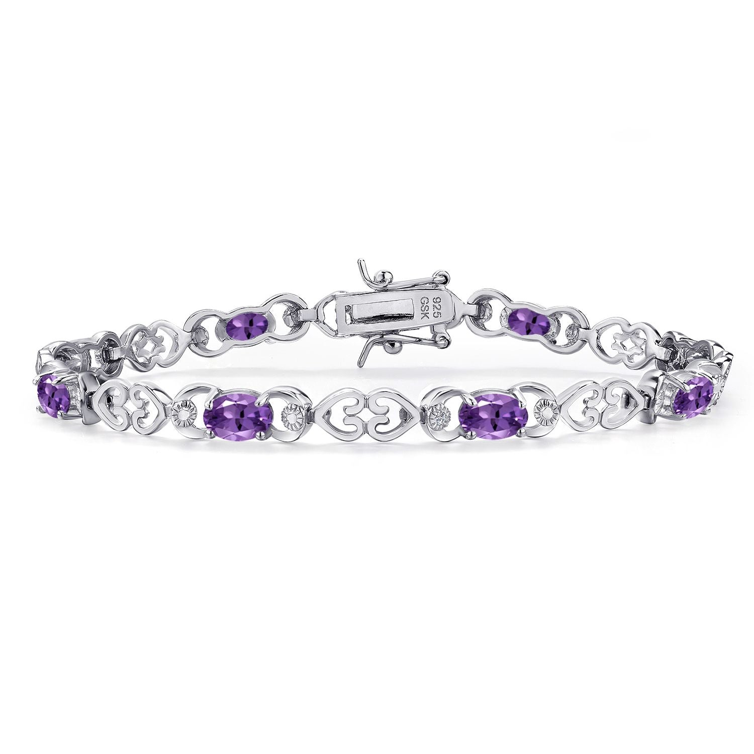 Amethyst - February_Bracelet in 925 Sterling Silver