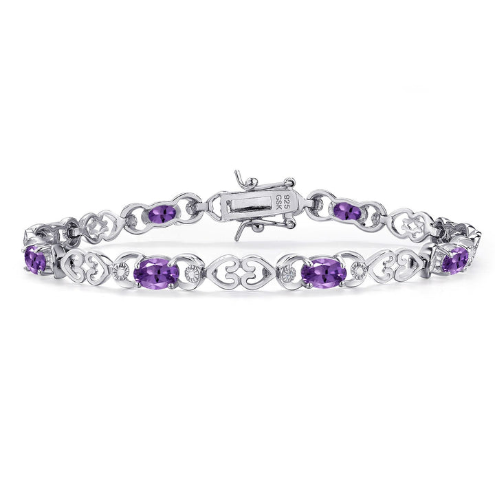 Amethyst - February_Bracelet in 925 Sterling Silver