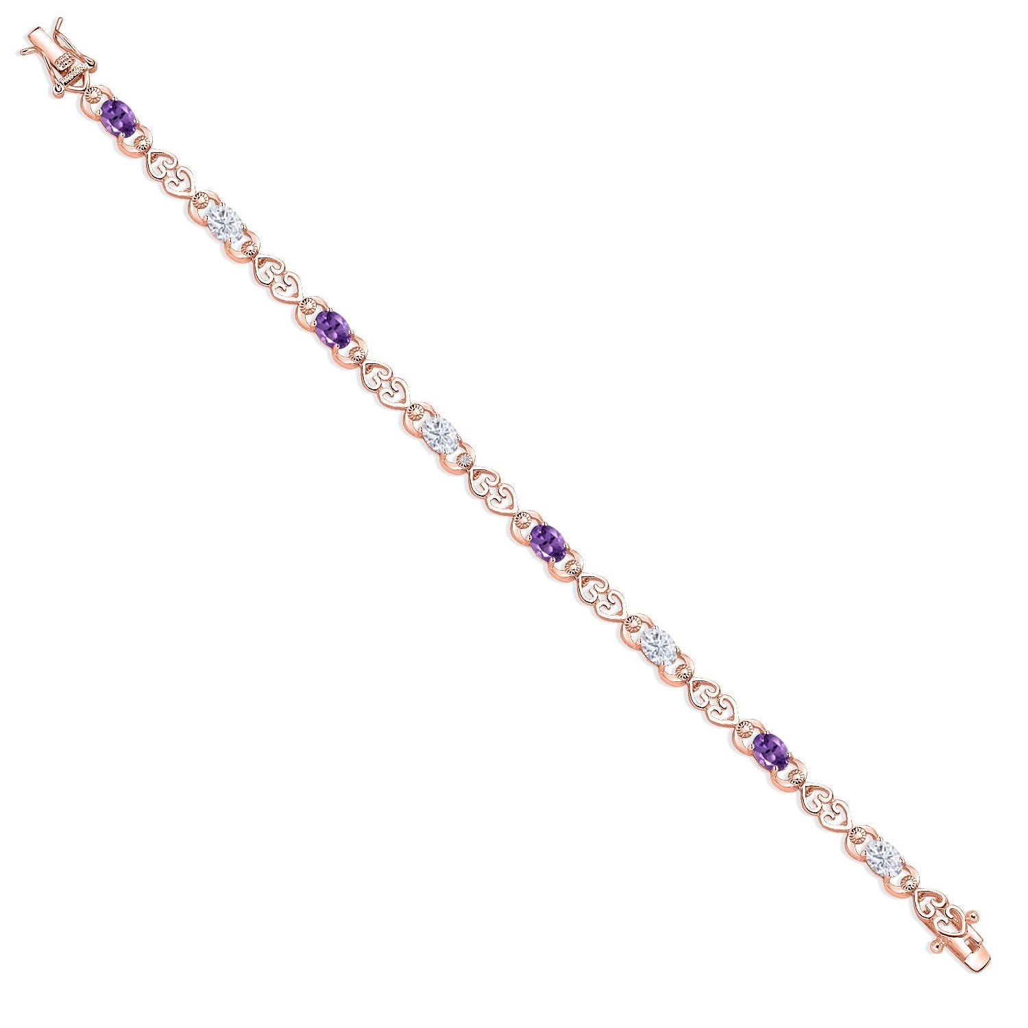 Bracelet in 925 Rose Gold Plated Silver