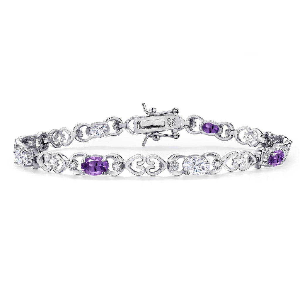 Amethyst - February_Bracelet in 925 Sterling Silver