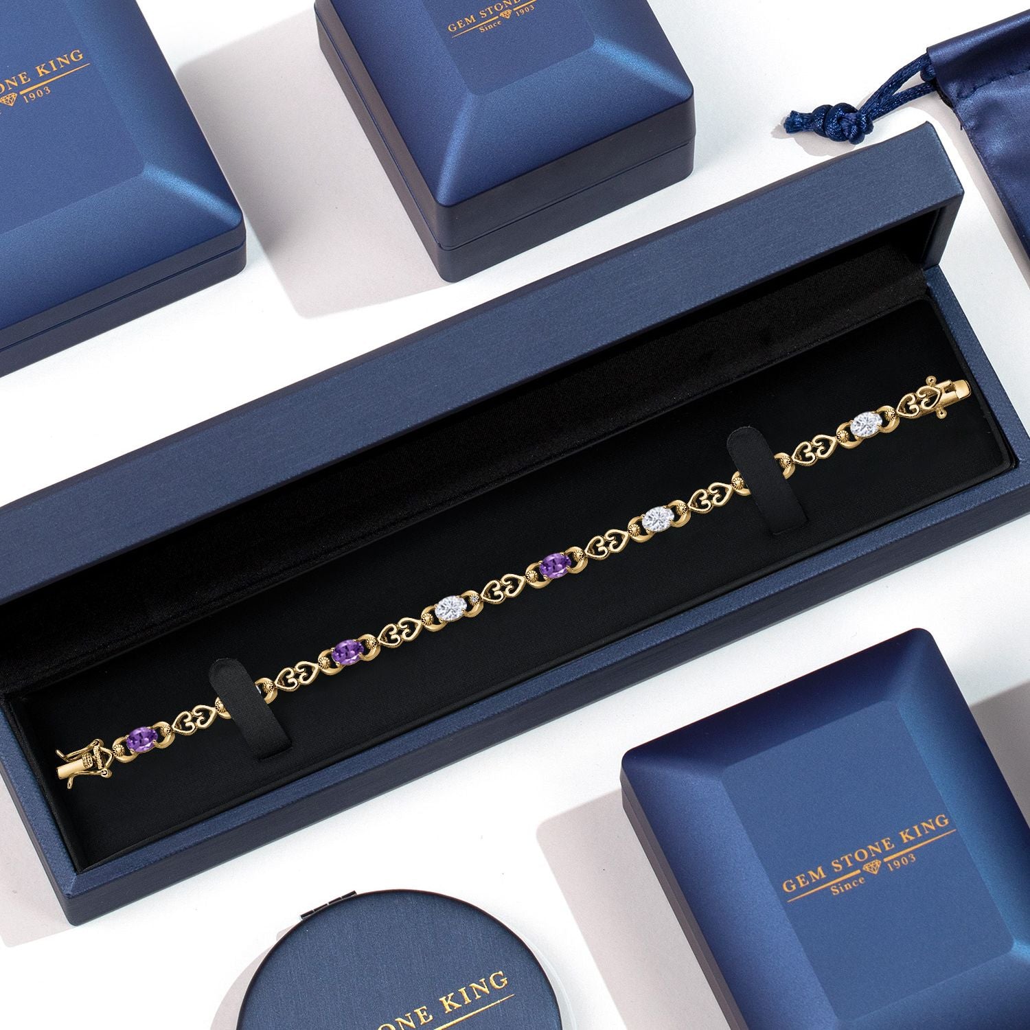 Bracelet in 925 Yellow Gold Plated Silver