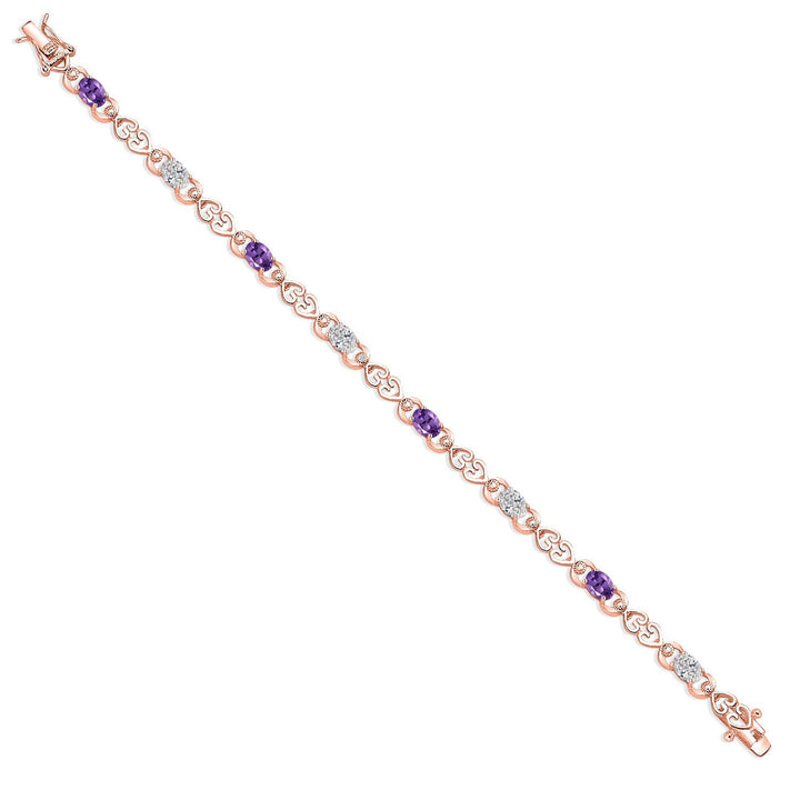 Bracelet in 925 Rose Gold Plated Silver