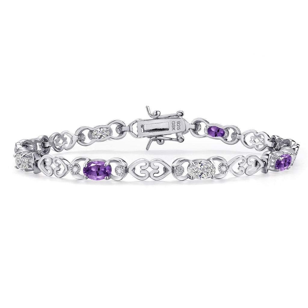 Amethyst - February_Bracelet in 925 Sterling Silver