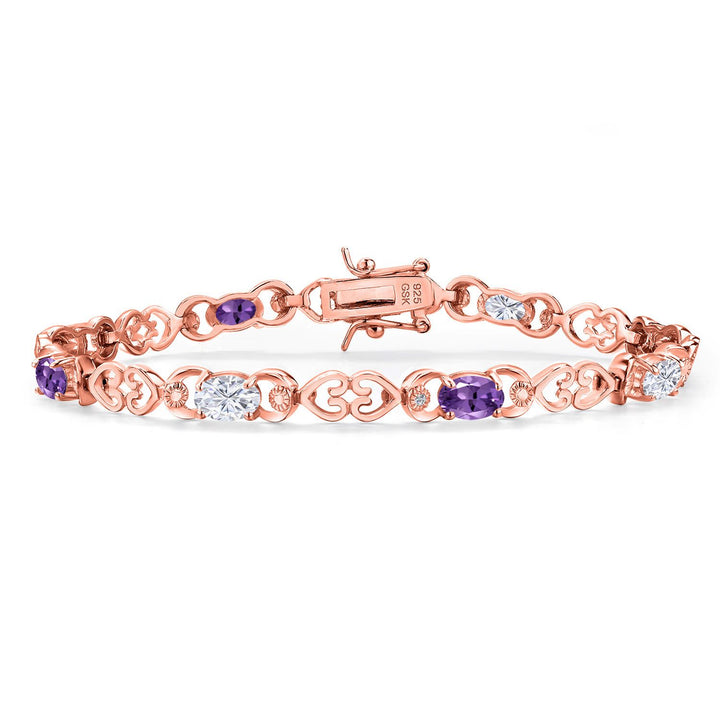 Bracelet in 925 Rose Gold Plated Silver