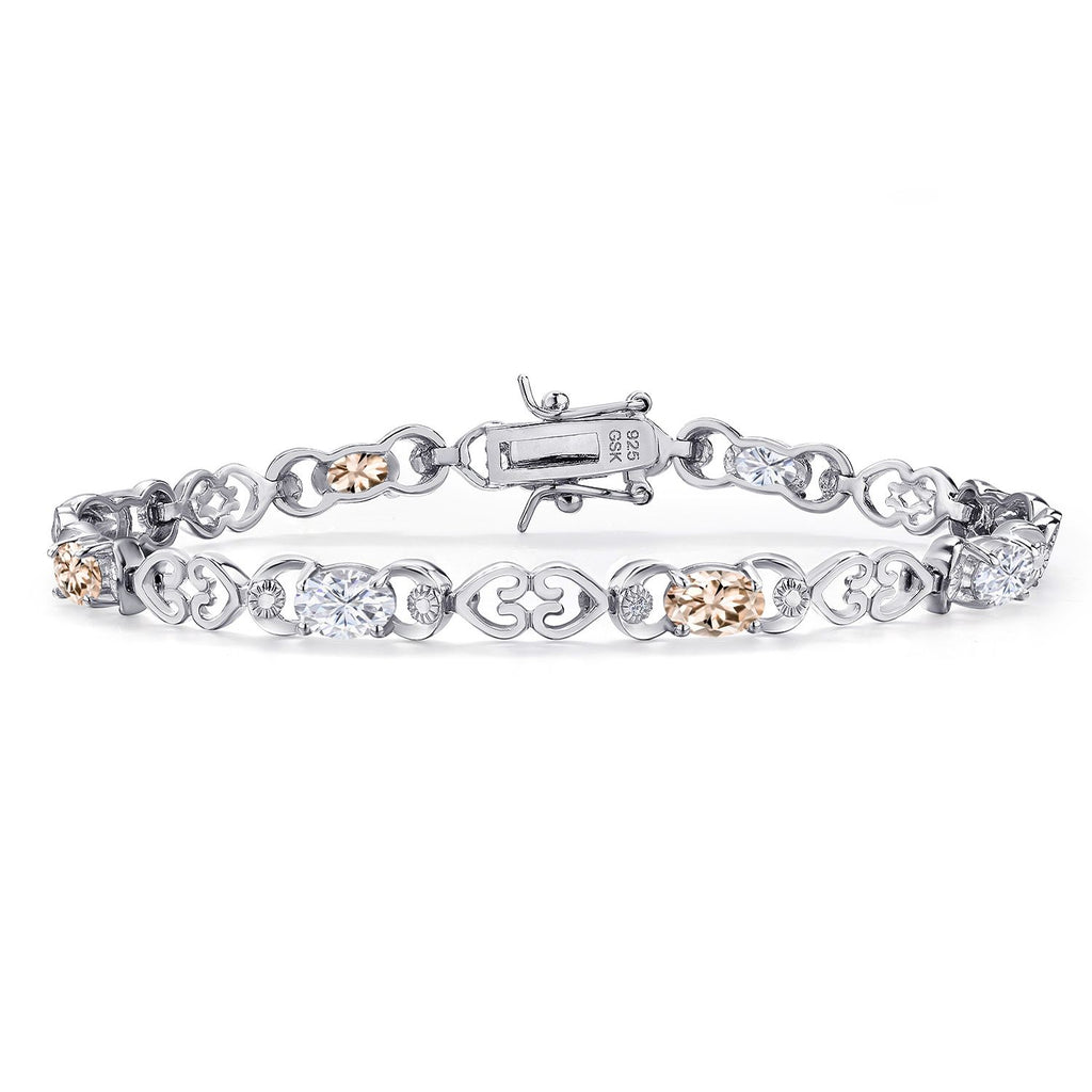 Morganite - October_Bracelet in 925 Sterling Silver
