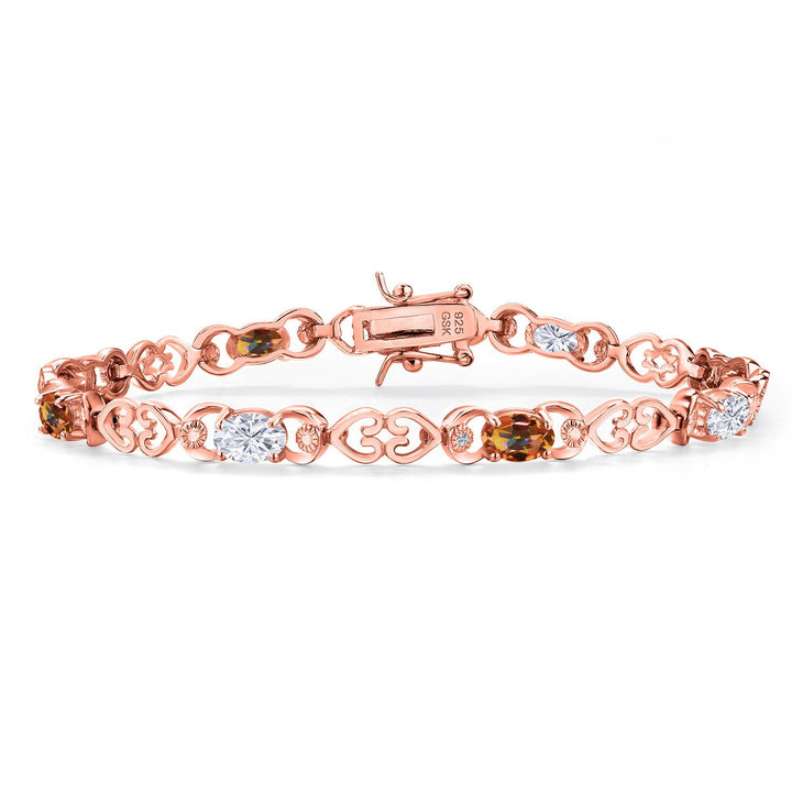 Ecstasy Mystic Topaz_Bracelet in 925 Rose Gold Plated Silver