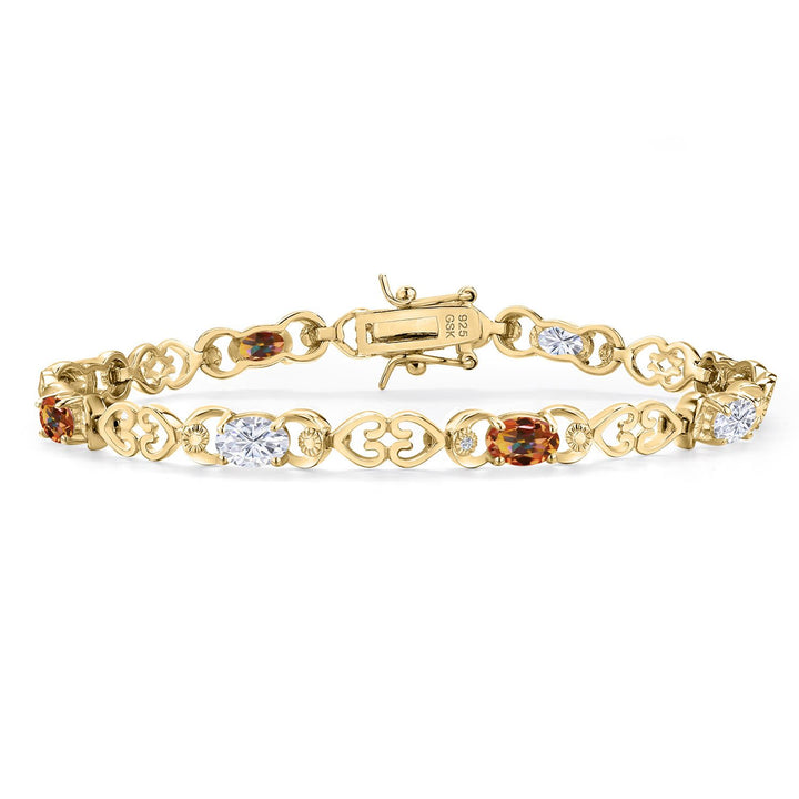 Ecstasy Mystic Topaz_Bracelet in 925 Yellow Gold Plated Silver