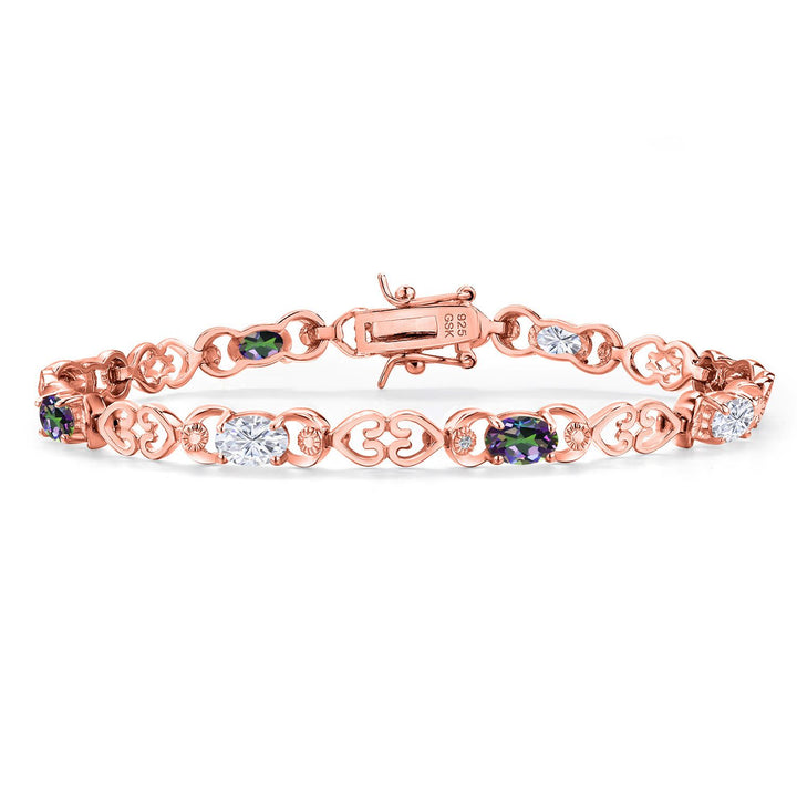 Green Mystic Topaz_Bracelet in 925 Rose Gold Plated Silver