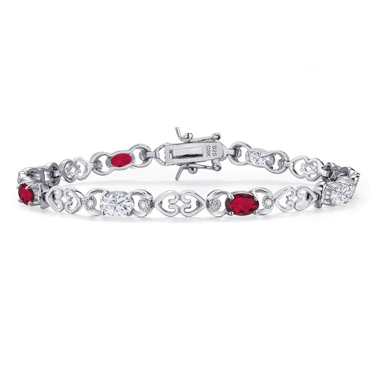 Ruby Red Mystic Topaz_Bracelet in 925 Sterling Silver