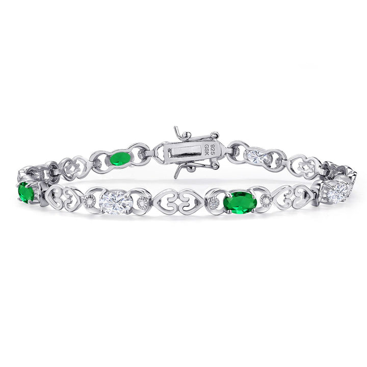 Nano Emerald - May_Bracelet in 925 Sterling Silver