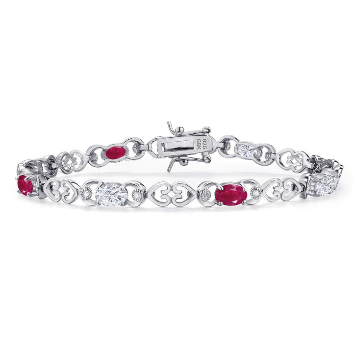 Ruby - July_Bracelet in 925 Sterling Silver