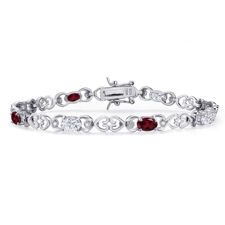 Rhodolite Garnet_Bracelet in 925 Sterling Silver