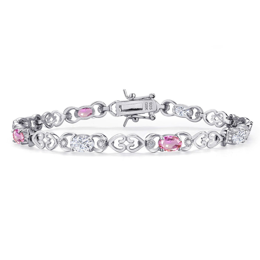 Pink Sapphire - September_Bracelet in 925 Sterling Silver