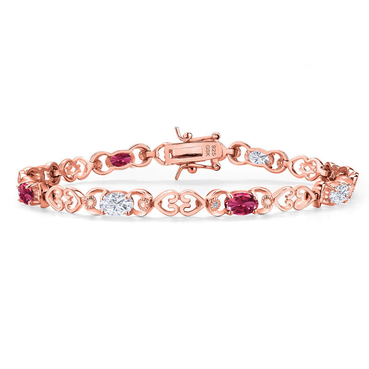 Pink Tourmaline - October_Bracelet in 925 Rose Gold Plated Silver