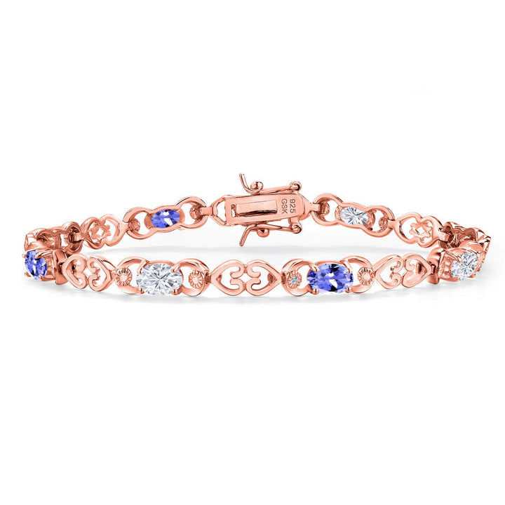 Tanzanite - December_Bracelet in 925 Rose Gold Plated Silver