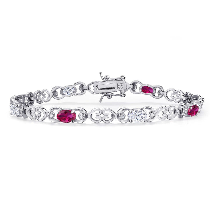 Created Ruby - July_Bracelet in 925 Sterling Silver