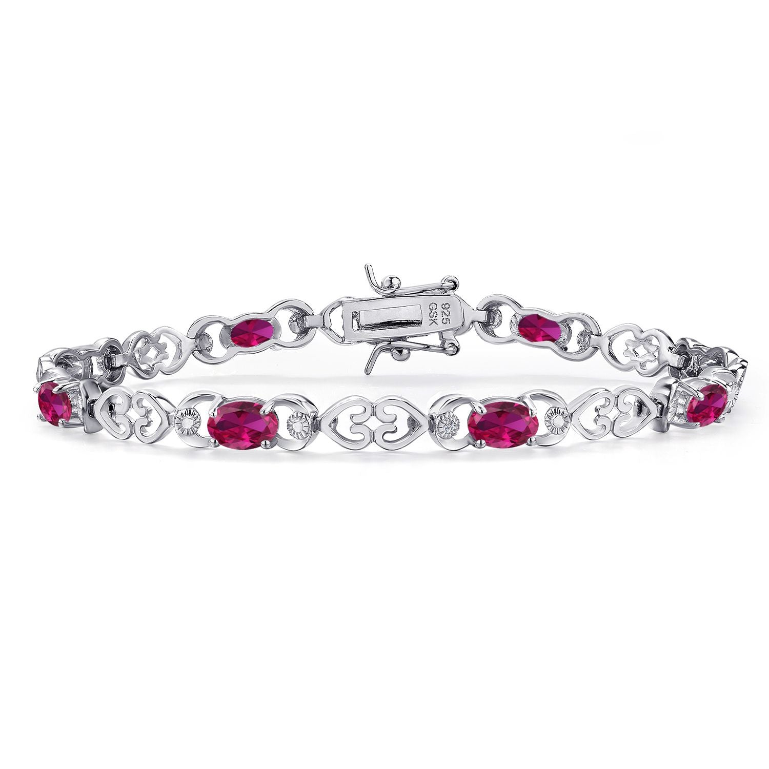 Created Ruby - July_Bracelet in 925 Sterling Silver