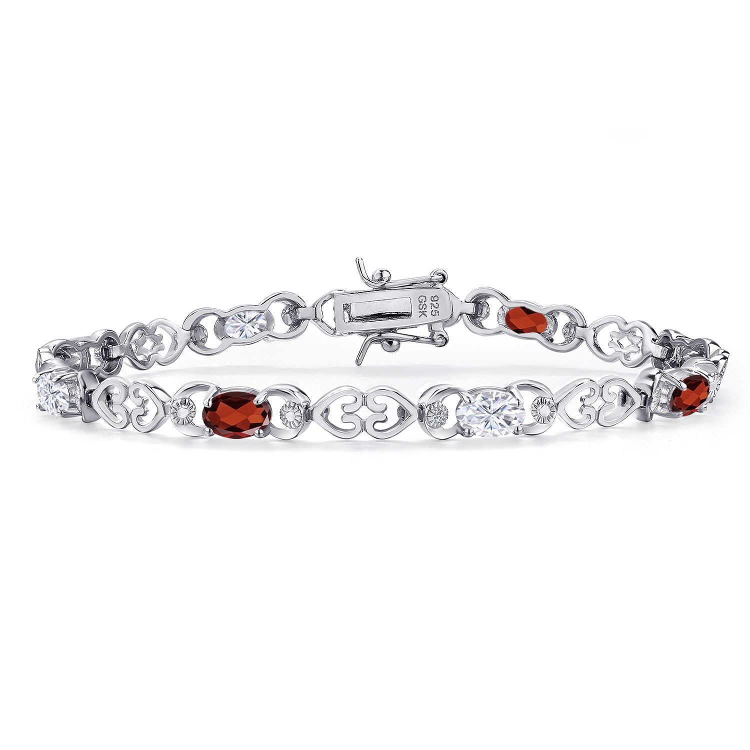 Garnet - January_Bracelet in 925 Sterling Silver