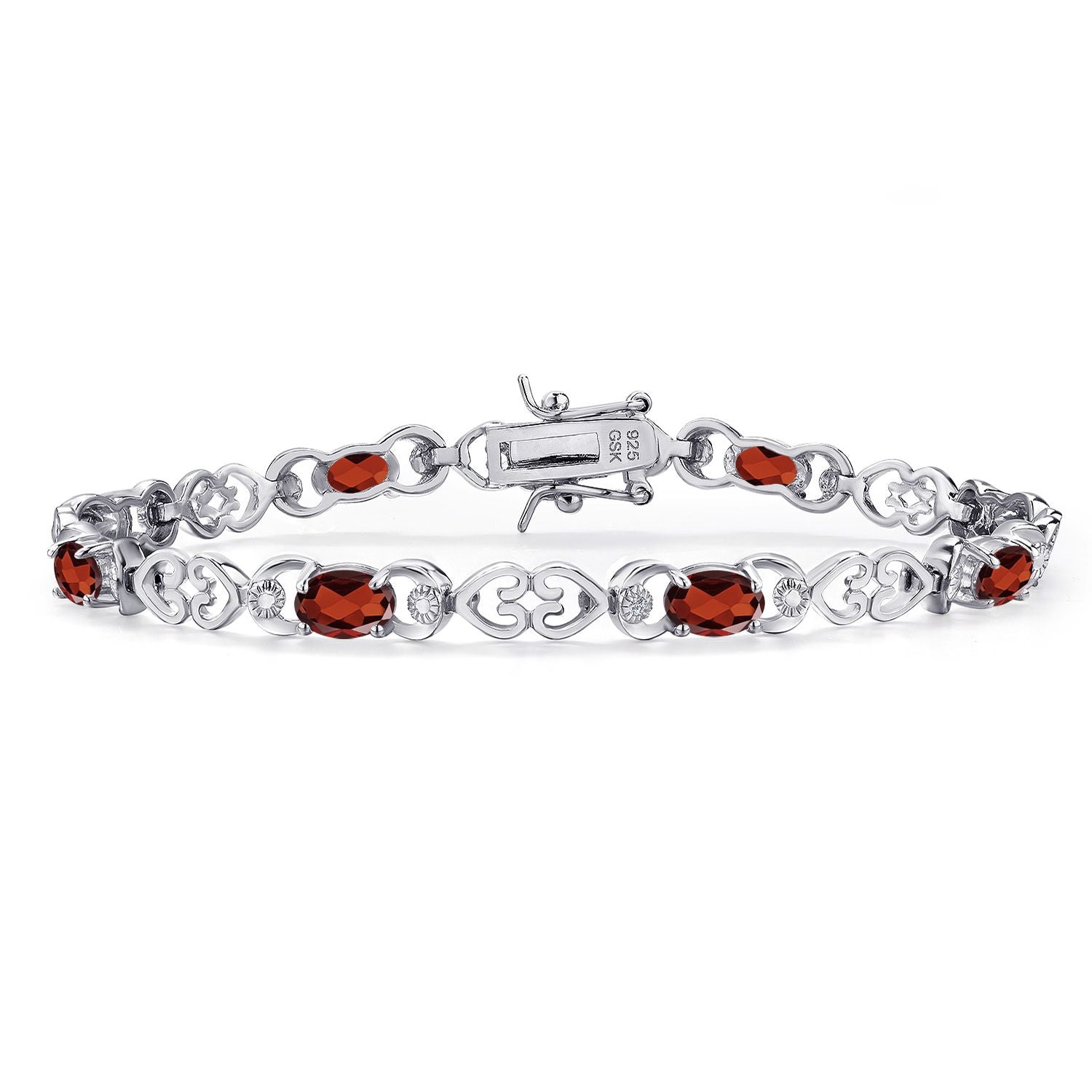 Garnet - January_Bracelet in 925 Sterling Silver