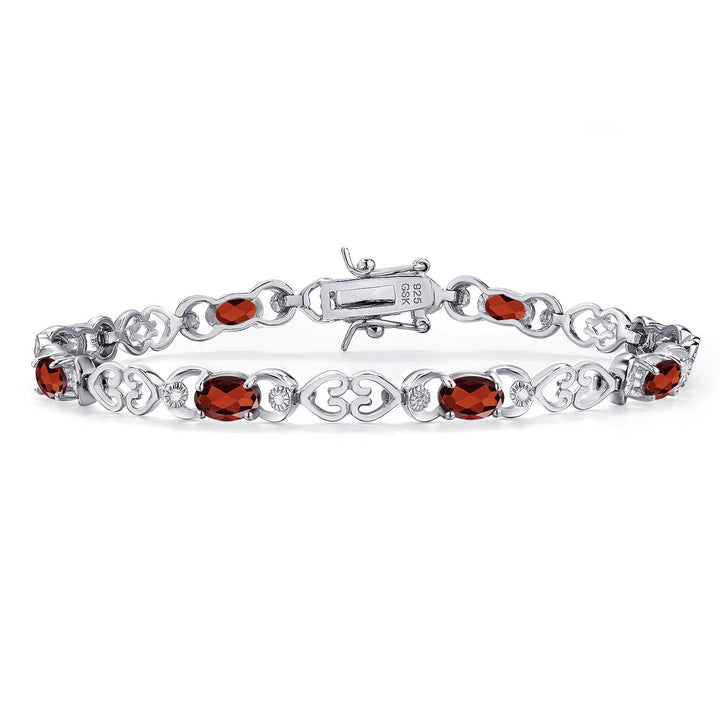 Garnet - January_Bracelet in 925 Sterling Silver