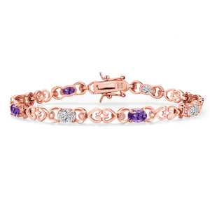 Bracelet in 925 Rose Gold Plated Silver