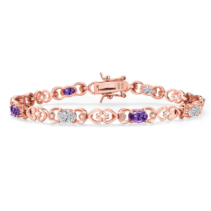 Bracelet in 925 Rose Gold Plated Silver