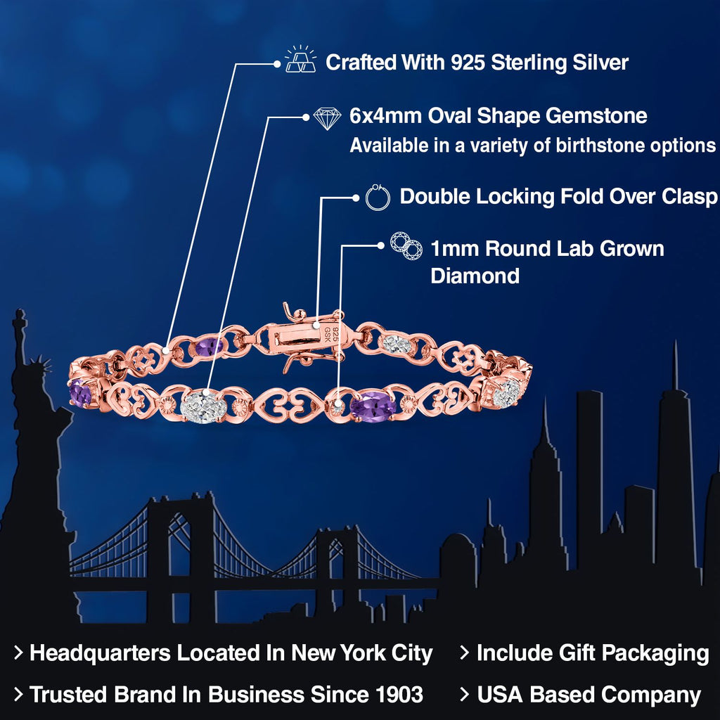 Bracelet in 925 Rose Gold Plated Silver