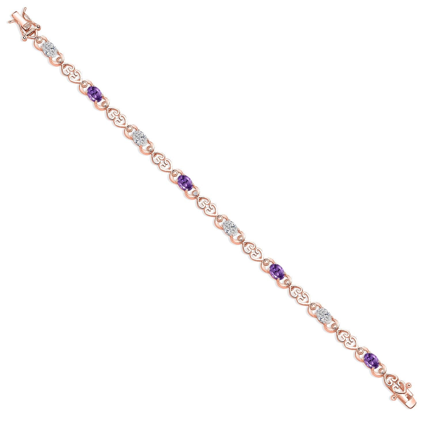 Bracelet in 925 Rose Gold Plated Silver