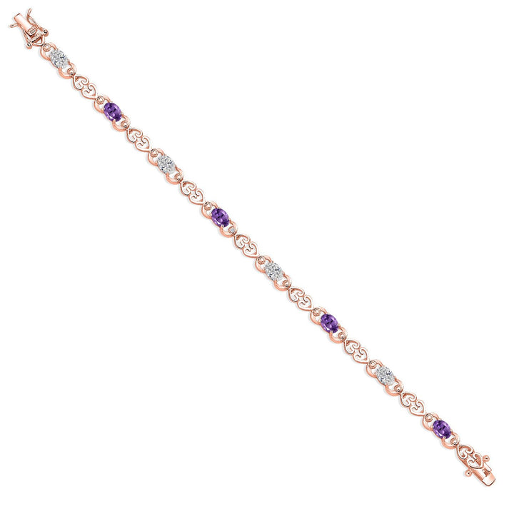 Bracelet in 925 Rose Gold Plated Silver
