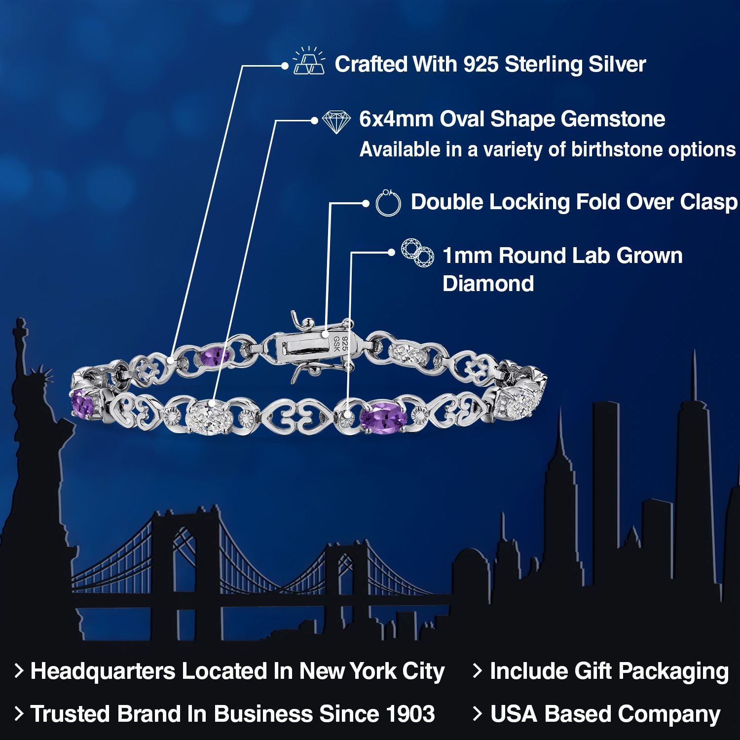 Bracelet in 925 Sterling Silver