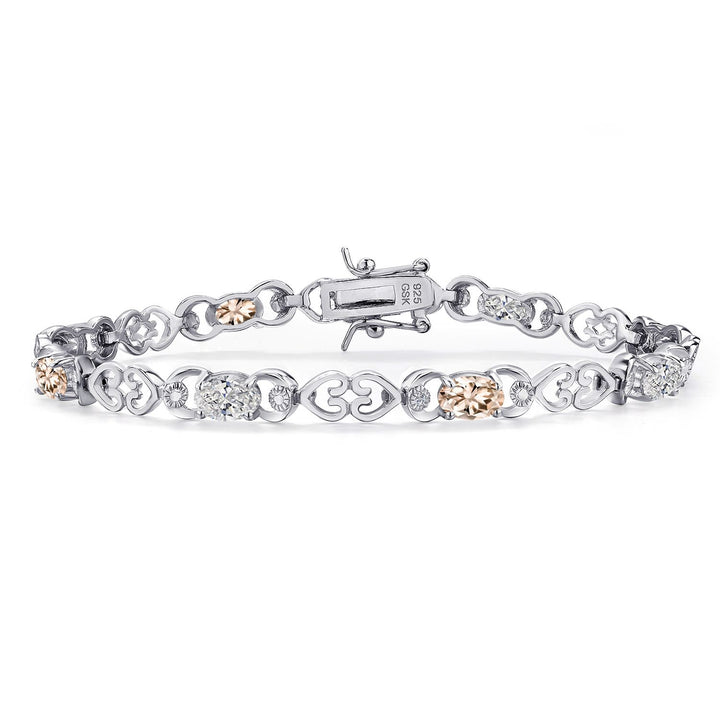 Morganite - October_Bracelet in 925 Sterling Silver