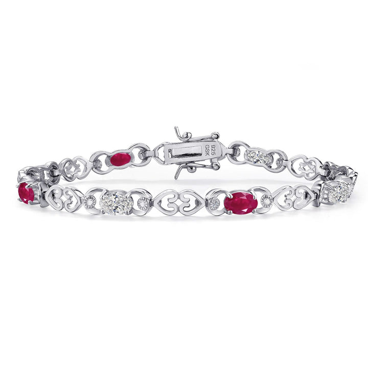 Ruby - July_Bracelet in 925 Sterling Silver