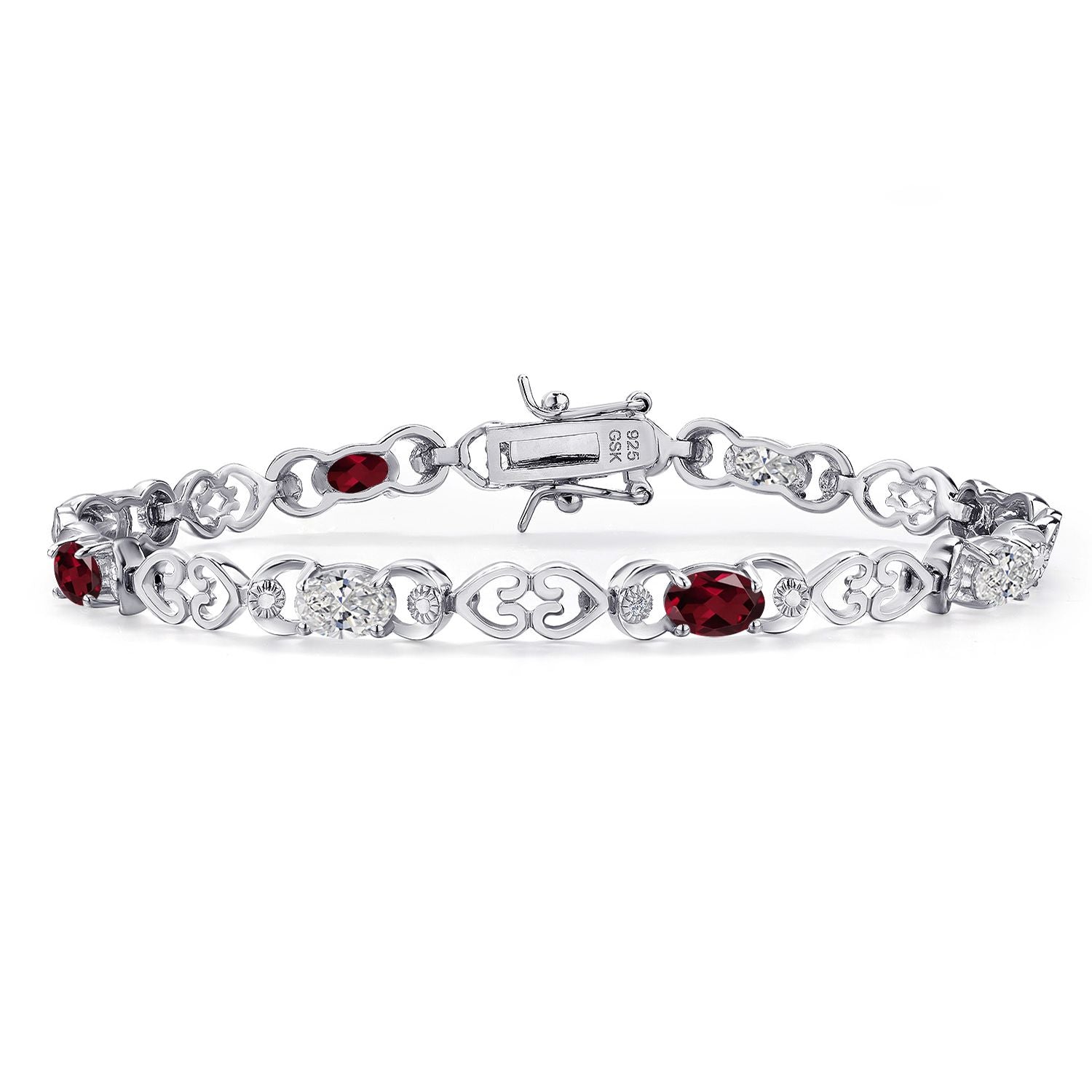 Rhodolite Garnet_Bracelet in 925 Sterling Silver