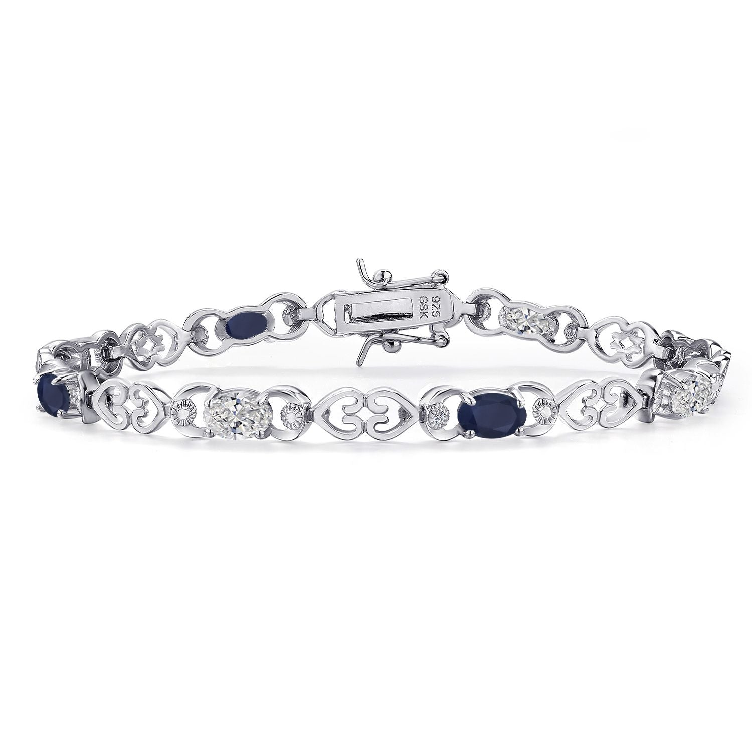 Blue Sapphire - September_Bracelet in 925 Sterling Silver
