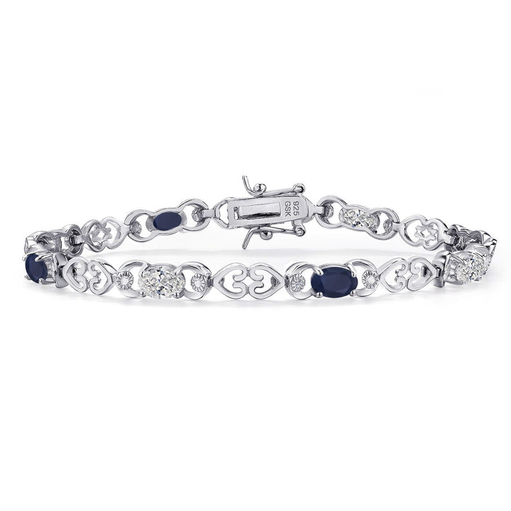 Blue Sapphire - September_Bracelet in 925 Sterling Silver
