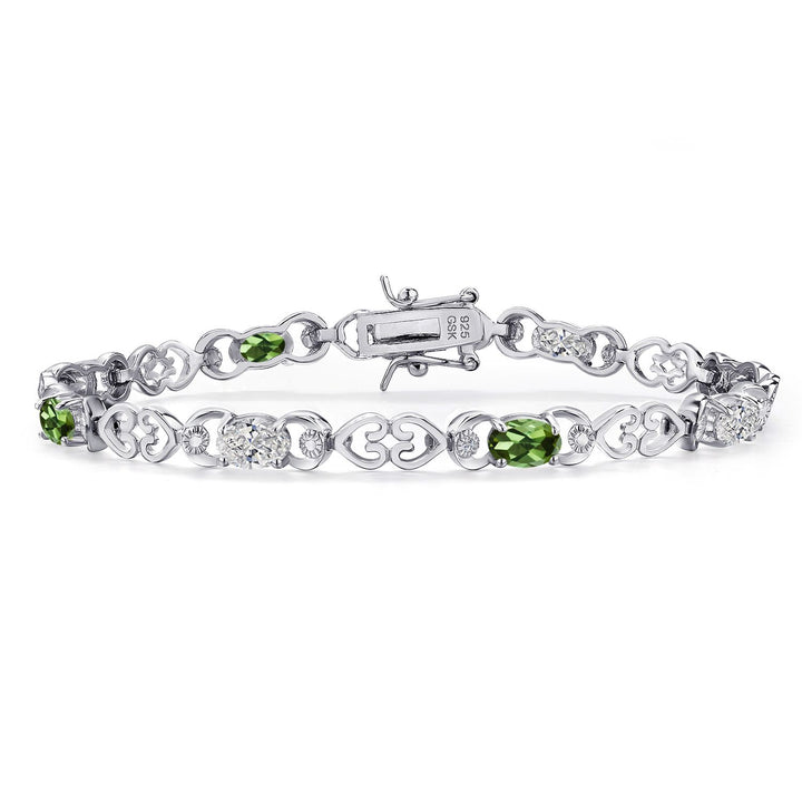Green Tourmaline - October_Bracelet in 925 Sterling Silver