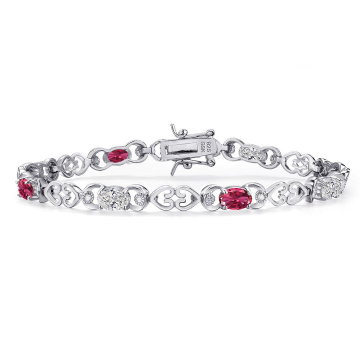 Pink Tourmaline - October_Bracelet in 925 Sterling Silver