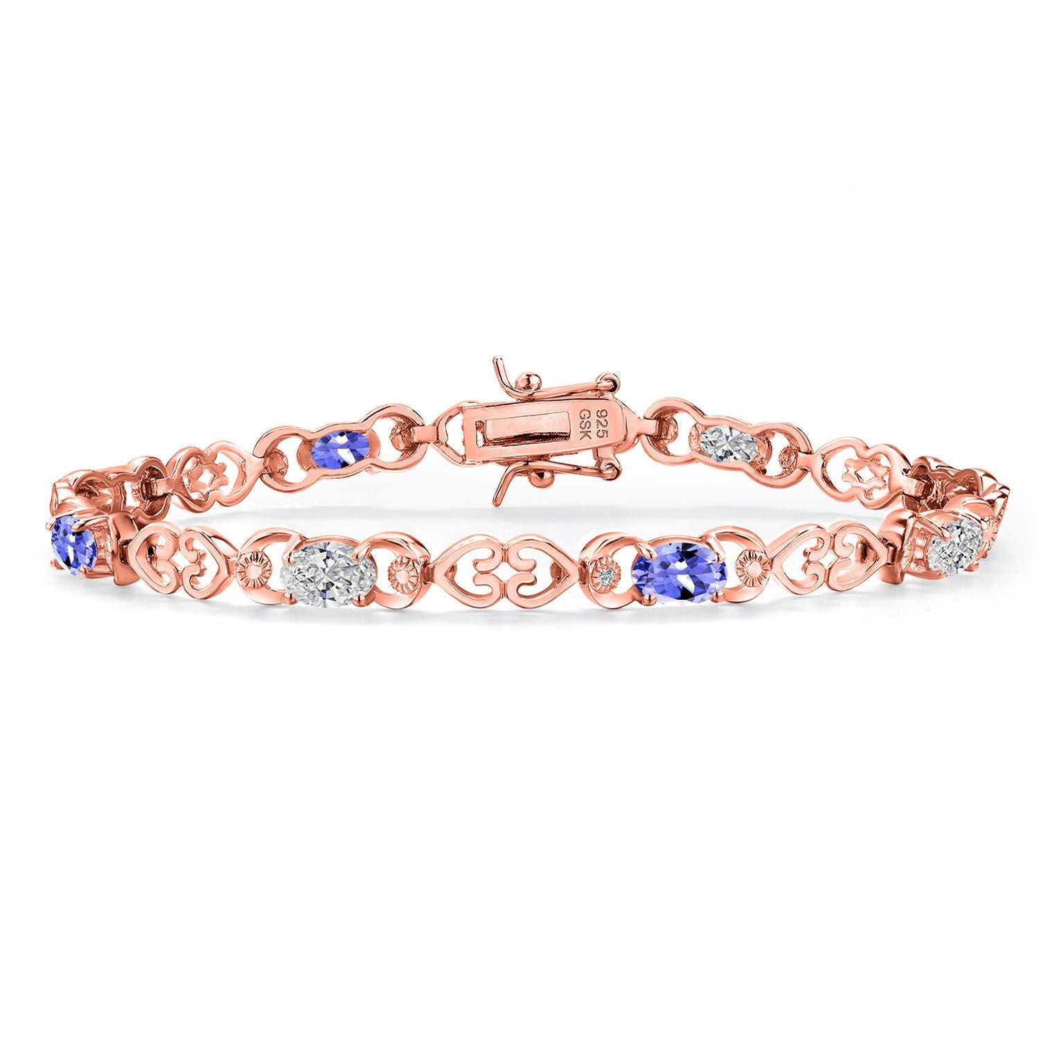 Tanzanite - December_Bracelet in 925 Rose Gold Plated Silver