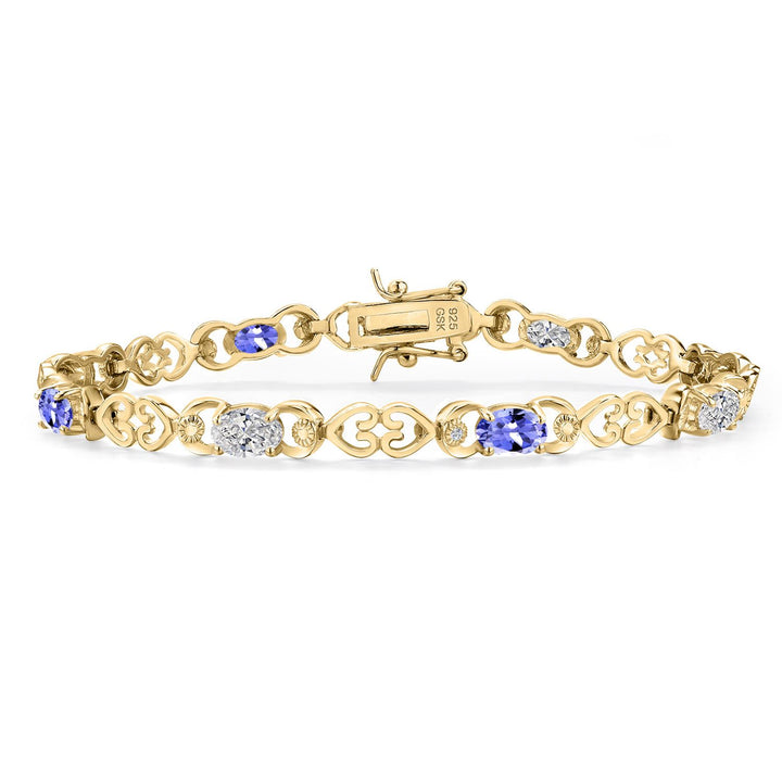 Tanzanite - December_Bracelet in 925 Yellow Gold Plated Silver